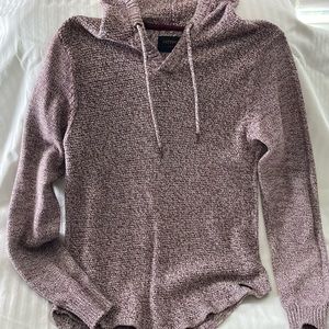 Outpost( mixed yarn) Burgundy hoodie